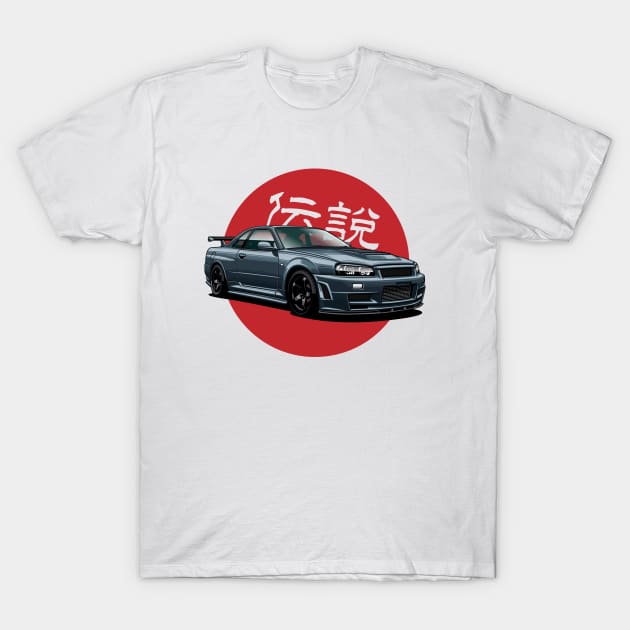 Skyline GT-R R34 T-Shirt by Markaryan